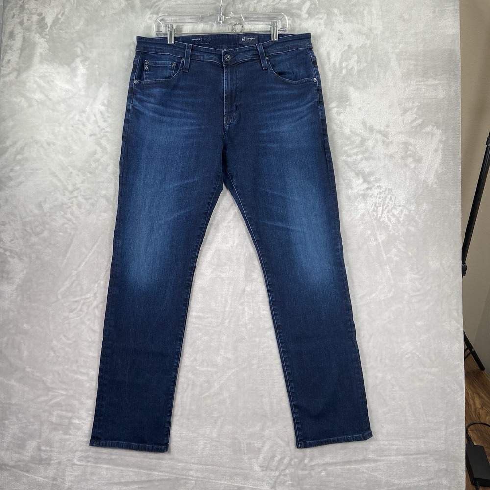 AG Adriano Goldschmied Jeans Mens 36x32 Graduate Tailored Leg Blue Denim Stretch